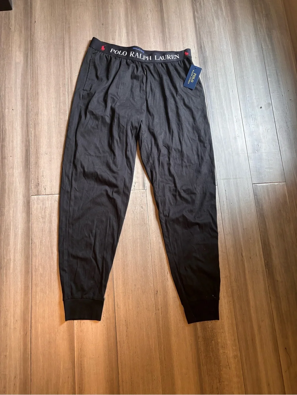 Polo by Ralph Lauren Black Men’s Jogger Pants with Branded Waistband